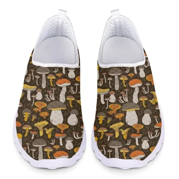 Forest Plant гъби печат Дамски ежедневни обувки лято есен лек дишаща мрежа плоски обувки приплъзване на открито спортни обувки