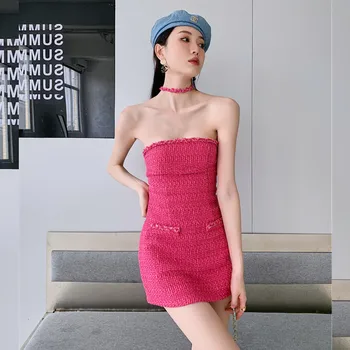 Дамски 2023 Летен нов моден сутиен Slim Fit Дамска каишка A-Line Секси рокля Vestidos