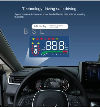 За Toyota RAV4 XA40 / XA50 2020-2023 Дисплей за главата на автомобила HUD Електронни безопасни аксесоари Алармена система за шофиране на екрана