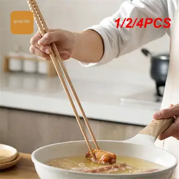 1/2/4PCS Японски изключително дълги дървени пръчици полиран бук дърво пържени храни юфка против хлъзгане пръчици Кухненски инструменти за готвене