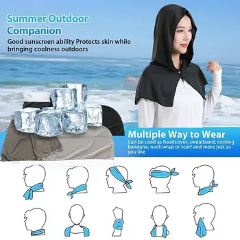 1 бр 60x30cm охлаждаща кърпа за качулка спортна кърпа многофункционална хладна, бързо съхнеща, слънцезащитен шал, студена кърпа и студена кърпа