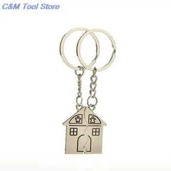 1 чифт романтична къща ключодържател персонализирани сувенири ремък ключодържател Свети Валентин любов ключодържател за подарък 8.7cm