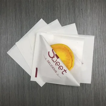 100pcs триъгълна отворена горна крафт хартиена торбичка понички сандвич чанти за хлебни хлябове опаковки за храни 15x15cm кухненски инструменти