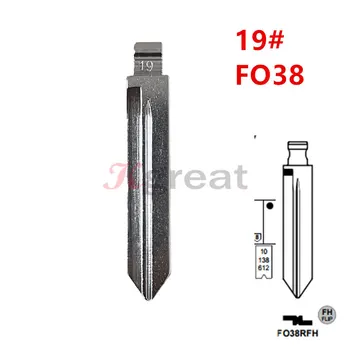 10pcs 19# FO38 Uncut Flip Metal Key Blade за Ford Lincoln Mercury в САЩ за KD Keydiy Xhorse VVDI дистанционни управления Universal No.19