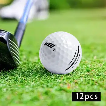 12 парчета топки за голф 2 слоя супер дълги разстояния преносими за домашна употреба люлка