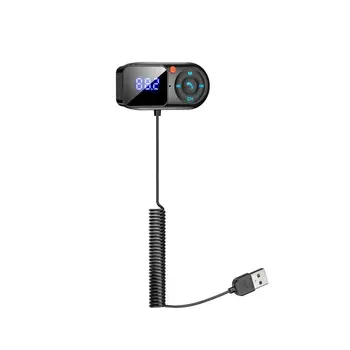 12V / 24V Car Player FM трансмитери Хендсфри Bluetooth-съвместим 5.0 Aux адаптер USB MP3 FM плейър Аксесоари за кола