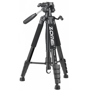 140-187cm Zomei видео статив с регулируем по височина крак, подов статив за професионална камера Canon Sony Spotlight и видео