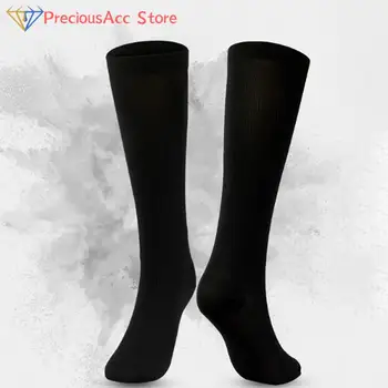 1Pair компресионни чорапи жени мъже на открито бягане туризъм спортни чорапи коляното високо медицински оток разширени вени компресия чорапогащник