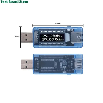 1Pce USB мобилен тест за захранване Тестер за напрежение и ток USB тестер за капацитет на батерията Тестер за капацитет на банката за захранване