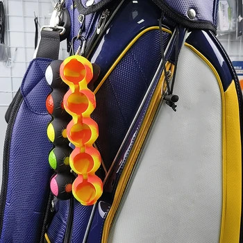 1Pcs голф топка притежателя силиконови 5 топки защитен носител с ключалката преносим двоен калъф покритие обучение спортни аксесоари