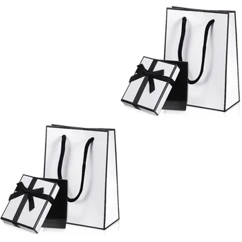 2 комплекта пръстени и кутии за подаръци за бижута Организатор Декоративни опаковки Подаръци за отглеждане на пълнежи Опаковане на опаковъчния калъф