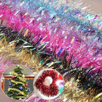 2M Коледна украса панделка Венец висящ ратан орнамент цветни ленти Коледа дърво бар върховете сватбено тържество декор доставки