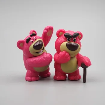 2Pcs Сладък Дисни ягода мечка прави гимнастика повдигане патерици мечка кукла DIY кръпка материал печене торта декоративен орнамент
