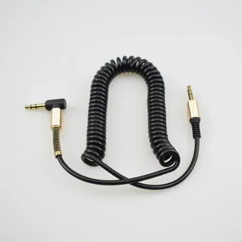 3.5 жак AUX аудио кабел 3.5MM мъжки към мъжки кабел за телефон автомобилен високоговорител MP4 слушалки 1.8M жак 3.5 пролетни аудио кабели