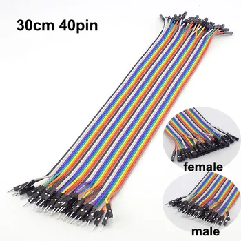 30cm 40pin тел Dupont джъмпер тел женски мъжки към мъжки женски линия еклектичен конектор кабел тел F / M за Arduino DIY комплект