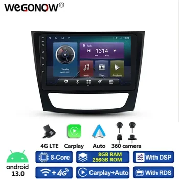 360 Камера 8G + 256G Carplay DSP Android 13.0 Автомобилен DVD плейър GPS WIFI Bluetooth 5.0 RDS радио за Benz E-класа W211 E200 2002-2010