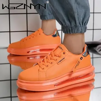 39-44 размер мъжки и дамски маратонки оранжево синьо тромави мъжки обувки платформа двойка стил пътуване обувки унисекс тенис маратонки
