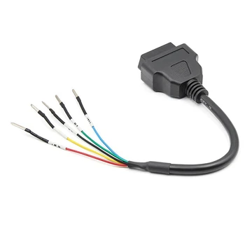 4X 16 пинов OBD OBD2 женски K линия CAN линия джъмпер тестер конектор кола диагностичен удължителен кабел кабел пигтейл