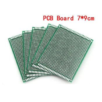 5pcs / партида 7x9cm двустранен прототип PCB съвет 7 * 9cm универсална печатна платка за Arduino експериментална PCB медна плоча
