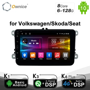 6G 128G IPS мрежа QLED Octa 8 Core Android 10.0 2 Din кола DVD GPS Navi радио плейър за VW Volkswagen Skoda Octavia 2 Seat