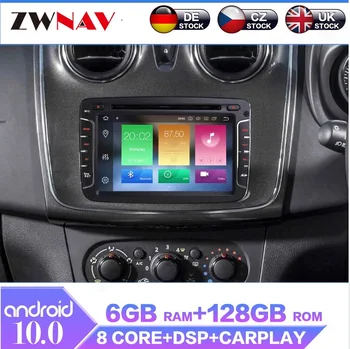 Android 10 Автомобилно радио за Renault Dacia Sandero Duster Captur Lada Xray 2 Logan 2 Навигация GPS Wifi Авто мултимедиен плейър DVD