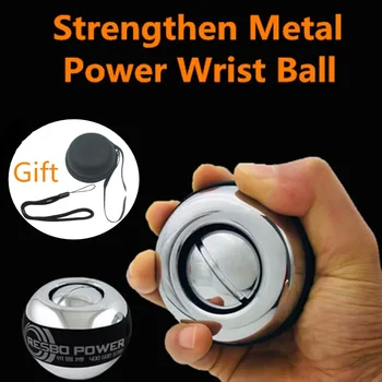 Auto-Start Укрепване на метална мощност китката топка ръка предмишница мускулна тренировка ням жироскопичен топка с LED светлина PowerBall чанта 100 кг
