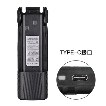 Baofeng-удебелена батерия поддръжка тип C зареждане, подходяща за Baofeng UV8D, 82 електрическа платка, 4200mAh, BL-8