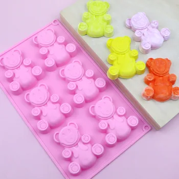 Bear силиконови бонбони форми шоколад форми за печене бебе душ рожден ден сватбена торта декорация Cupcake фондан захар занаятчийски инструмент