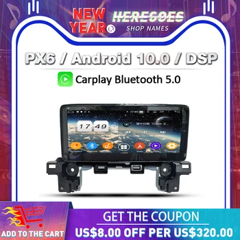 Carplay PX6 DSP Android 10 автомобилен DVD плейър за Mazda CX-5 CX5 2017 2018 2019 Навигация GPS Bluetooth мултимедия стерео радио