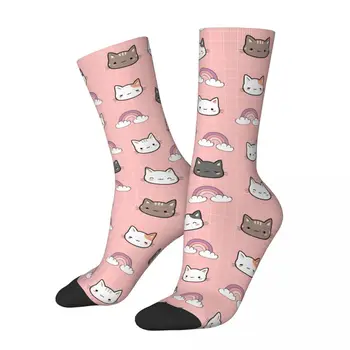 Cat безшевни модел сладък Kawaii всички сезони чорапи Harajuku хип-хоп дълги чорапи аксесоари за мъже жени