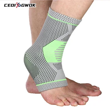 CEOI GWOK 1PCS глезена подкрепа за мъже & жени спорт крак глезена защита скоба подкрепа компресия ръкав облекчава зелено