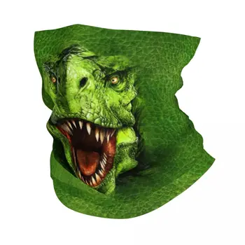 Cool Dinosaur T-rex Bandana Neck Warmer Мъже Жени Зимни Ски Туристически Шал Маншет Дино Животински Face Cover