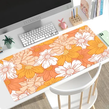Flower Mouse Pad Gamer XL Home Mousepad XXL MousePads Mechanical Keyboard Pad Natural Rubber Carpet Soft Mice Pad Table Mat