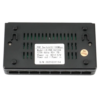 FULL-8 порта 6+2 POE превключвател инжектор Захранване през RJ45 Ethernet без захранващ адаптер Семейна мрежова система 10/100M за камери
