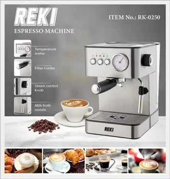 Houselin Professional Espresso Machine 15-Bar Espresso Maker with Milk Frother Steam Wand for Cappuccino and Latte