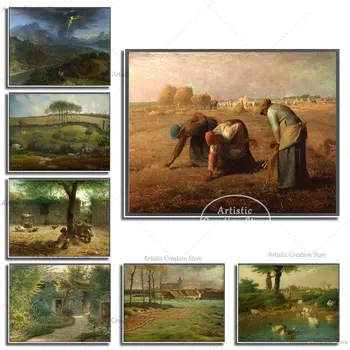 Jean-François Millet Prints Famous Painting Gleaner Sower Posters Art Canvas Painting for Living Room Dining Bedroom Decor