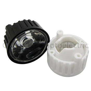 LED обектив за 1W 3w LED светлина черен бял държач 20mm висококачествен 5 10 30 45 60 90 120 градусов оптичен обектив