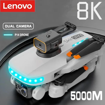 Lenovo P14 Pro HD 8k Drone камера Интелигентно избягване на препятствия Режим на високо задържане Сгъваем мини RC въздушна фотография Quadcopter