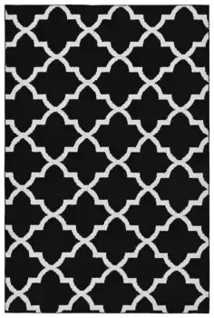 Mainstays Quatrefoil черно/бяло 5'x7' геометрична вътрешна площ килим