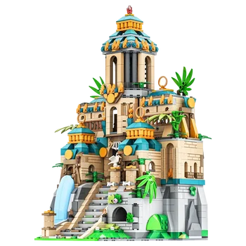 MOC Изгубеният храм строителни блокове игра DIY модел тухли средновековен замък играчки комплекти архитектура събрание тухли деца подарък