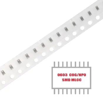 MY GROUP 100PCS SMD MLCC CAP CER 9.1PF 100V NP0 0603 Многослойни керамични кондензатори за повърхностен монтаж в наличност