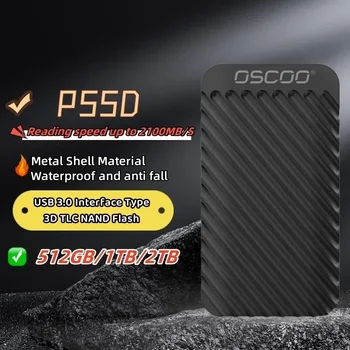 OSCOO Портативен SSD 512GB 1TB 2TB PSSD SMI2320 външен твърд диск 2100MB / S USB3.2 PSSD за лаптоп компютър