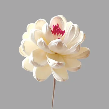 Red Stamen Lotus Flower Aroma Diffuser Sticks, Ароматерапия Ратан, Без огън, У дома, Всекидневна Ароматен тамян орнамент, 8см