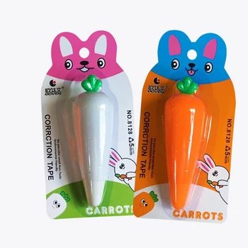 School Office Supply Student Creative Stationery Kid Gift Super Cute Carrot Vegetable Correction Tape