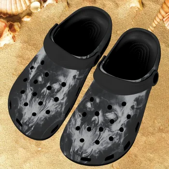 Skull Clogs Летни външни вътрешни удобни сандали за жени Възрастни Супер леки дишащи двойки чехли Баня Почетна 2023