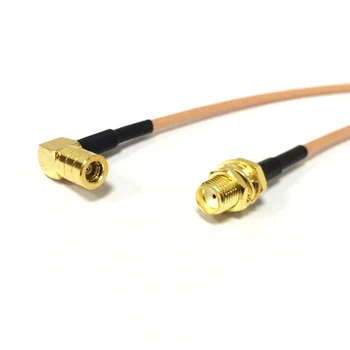 SMA женски / RP SMA мъжки към SMB женски жак прав ъгъл RG316 коаксиален кабел пигтейл адаптер 15/30/50/100cm