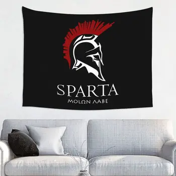 Spartan Molon Labe Sparta Warrior Гоблени за покривка за маса Хипи стена висящи гоблени Начало декор
