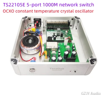 TS22105E 5-портов 1000M, Ethernet комутатор, SC Switched OCXO Кристален осцилатор с постоянна температура, LT1963A