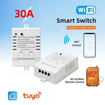 Tuya Smart Wifi превключвател DIY таймер + дистанционно Wifi безжичен контролер бял за Alexa Google Home
