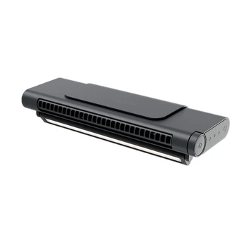 USB Office преносим безлистен вентилатор за зареждане на компютърен клип екранен вентилатор (черен, 1 комплект)